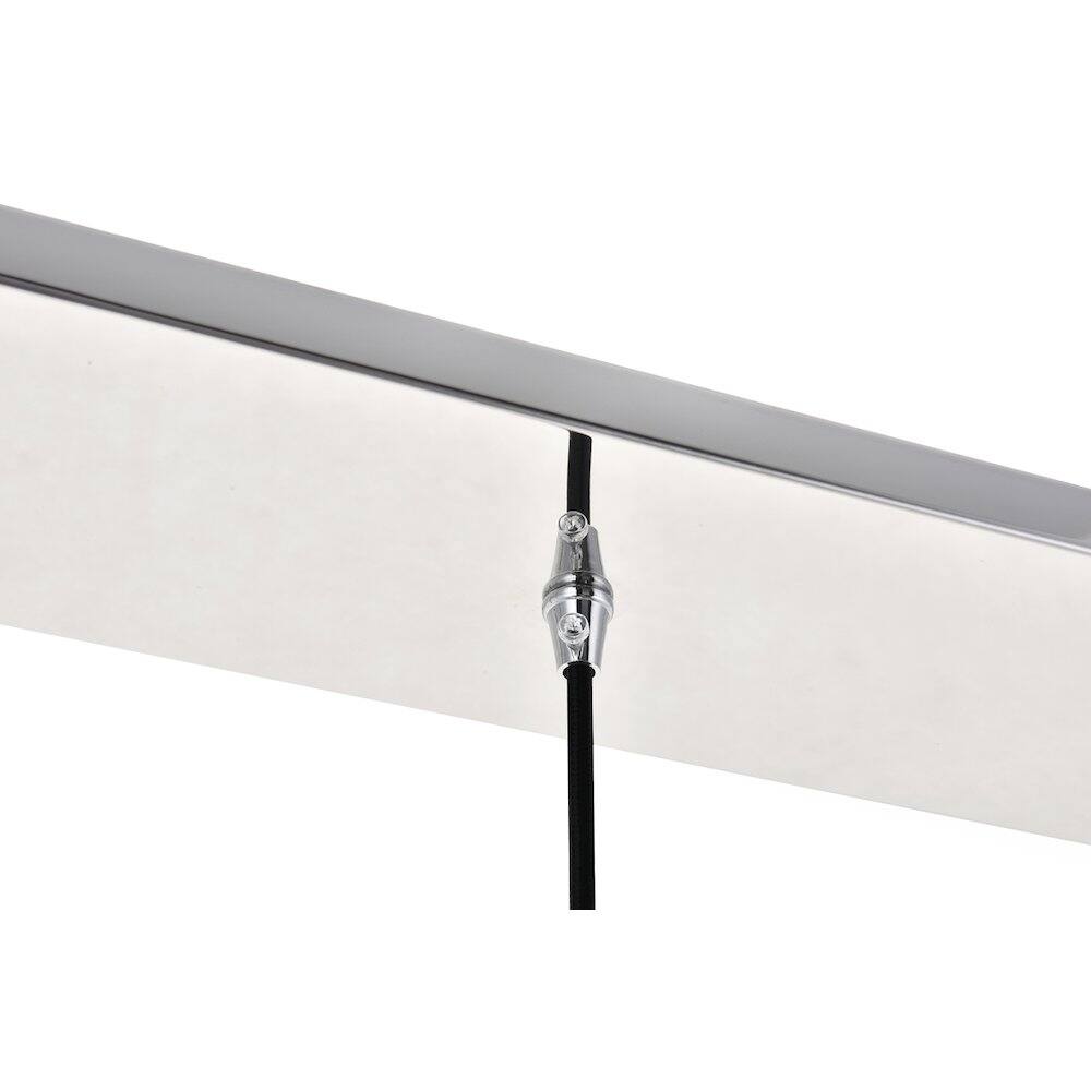 Angle. Living District - Auspice 5 Light Chrome Pendant - Chrome.