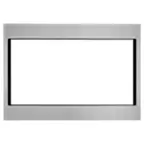 Front. Whirlpool - 27" Trim Kit for Select Microwaves - Stainless Steel.