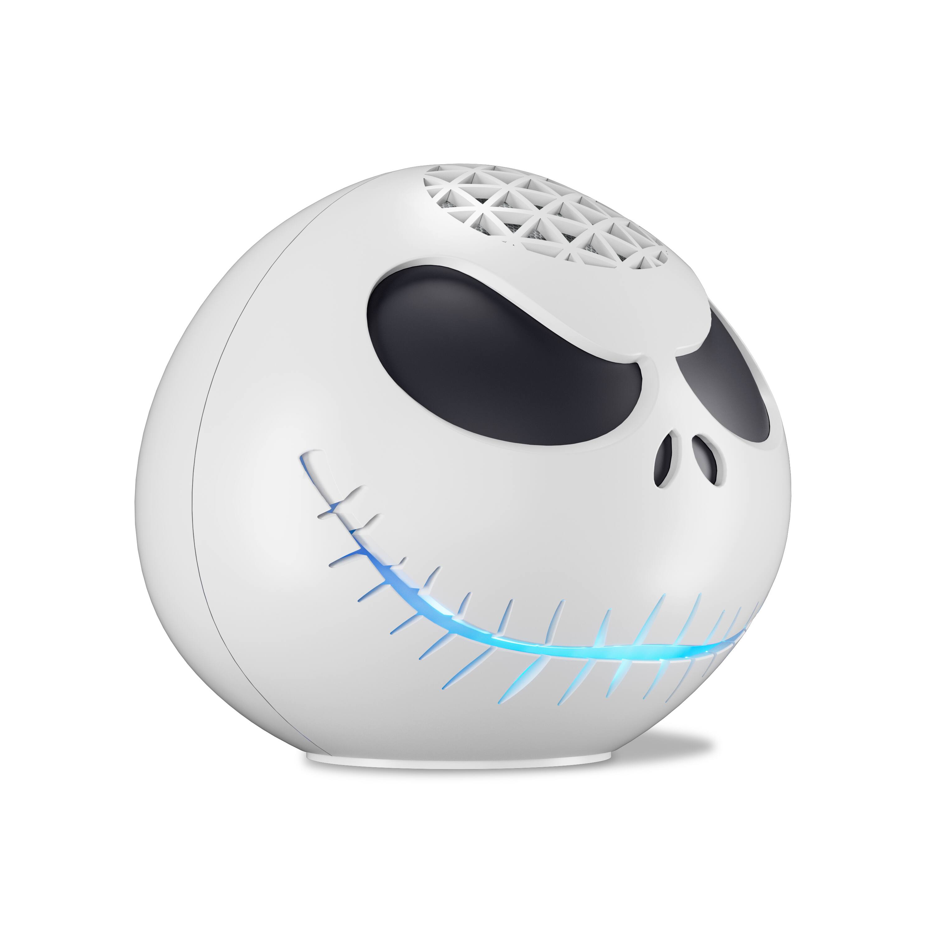 Left. Amazon - Disney Tim Burton’s The Nightmare Before Christmas Jack Skellington Shell for Amazon Echo Dot (4th & 5th Generations) - White.