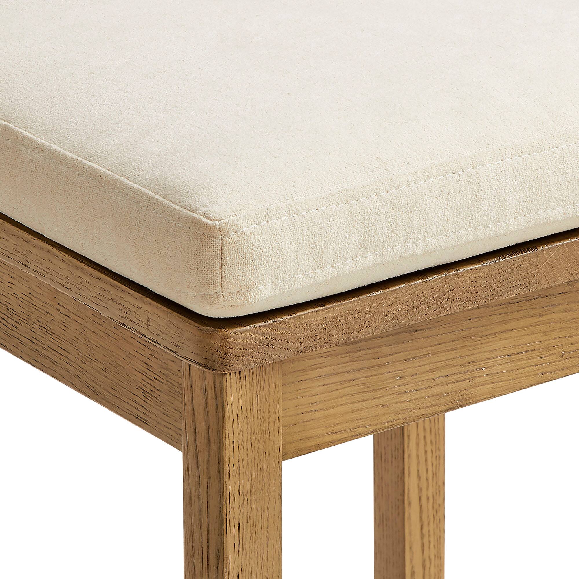 Alt View 5. Modway - Jax Oak Wood Bar Stool With Wavy Razor Back and Cushion by Modway - Weathered Oak Linen.