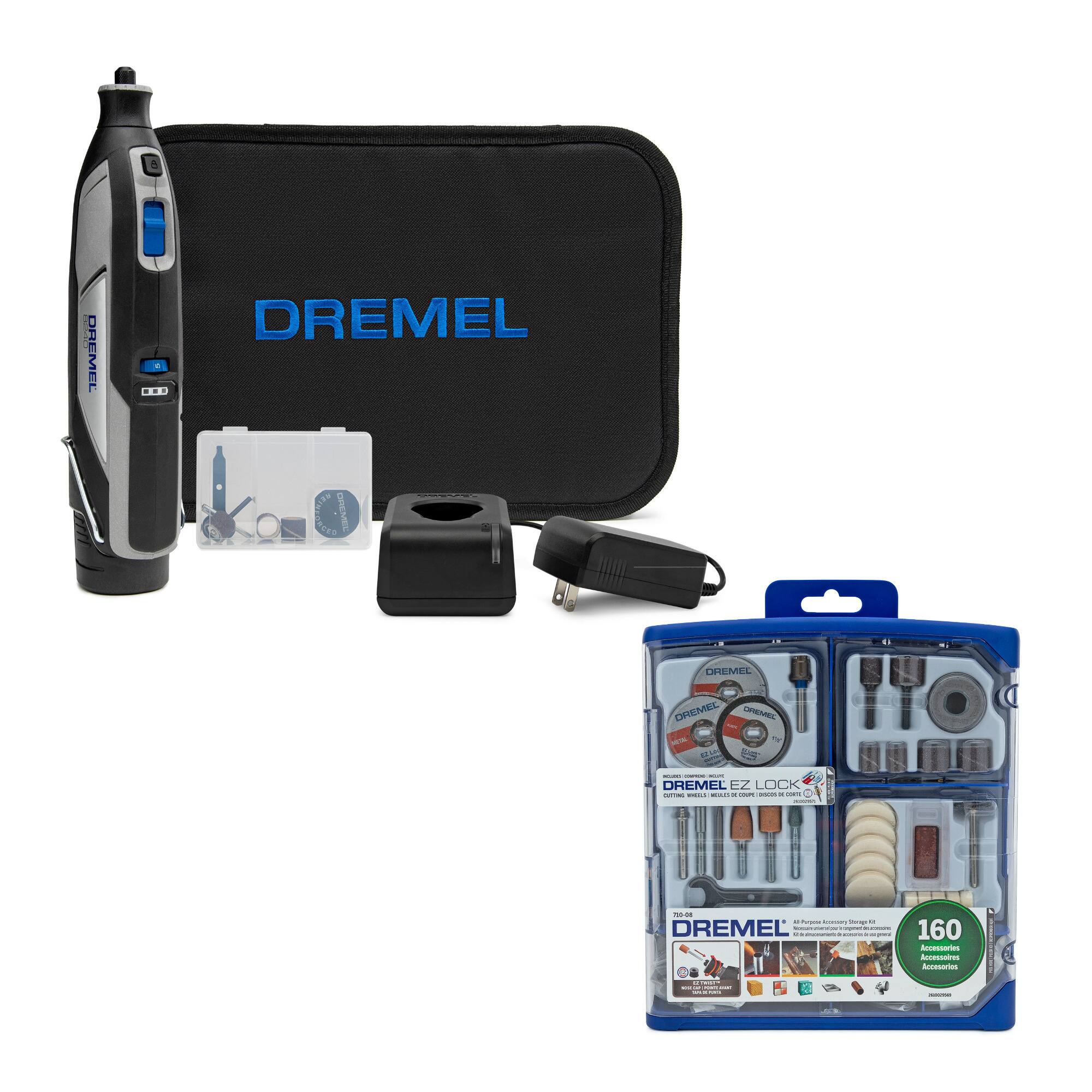 DREMEL  
DREMEL CHASGES DREMEL  
DREMEL  
DREMEL DREMEL extra  
- - - DREMEL EZ LOCK NEW minutes COUPS - X CONTE -  
7555-516 Amoustry & DREMEL Armars www.alpart.com 160 .. communia - asmuria pema Accessories Accessaires Accesarios  
1 KING - CONCE