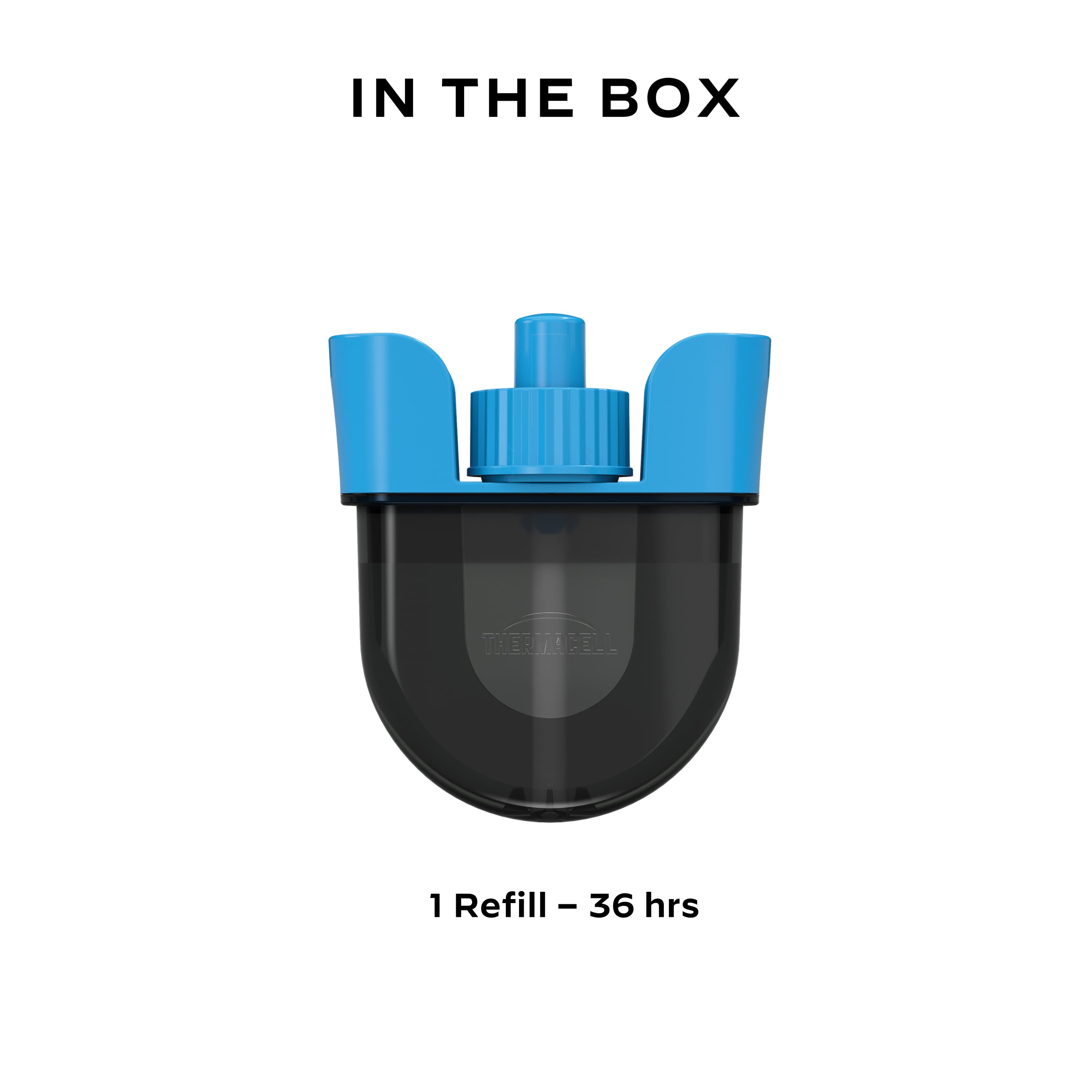 In the box, there is a ThermaCell 1 refill that lasts for 36 hours.