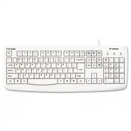 Kensington - K64406US Pro Fit USB Washable Keyboard, 104 Keys - White