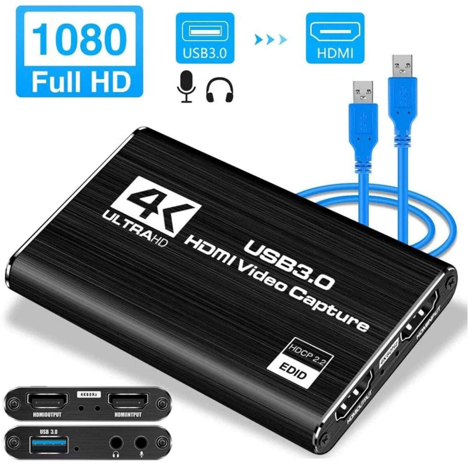 Stock Preferred 4K HDMI Video Capture Card USB 3.0 Black AV
