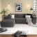 Front. Ovios - 104" Modular Sectional Sofa with Chaise, Modern L Shaped Couch for Living Room - Grey(Corduroy, Left Facing).