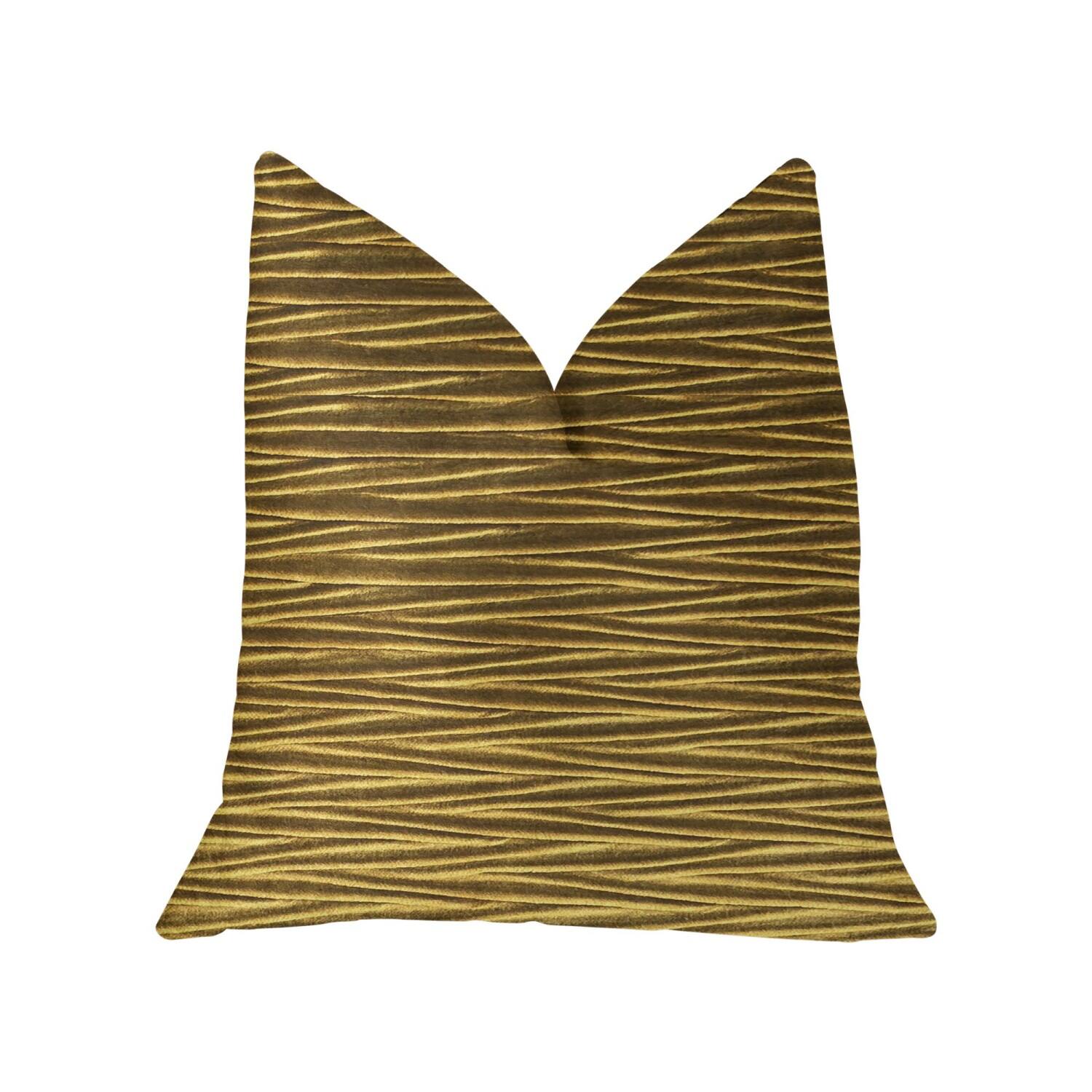 Front. Plutus Brands - Valentina Textured Luxury Throw Pillow - Double sided 24" x 24" - Bronze.