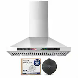Brano - 30 inches - Convertible - Wall Range Hood - Silver
