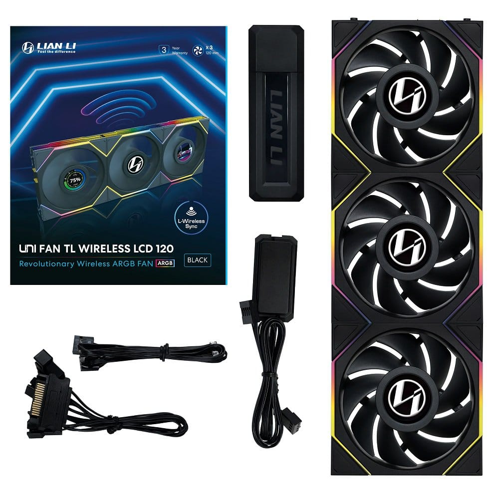 lian li TL WIRELESS LCD 120mm 2個セット UNI FAN TL ワイヤレス - LIAN LI は PC ケースの大手