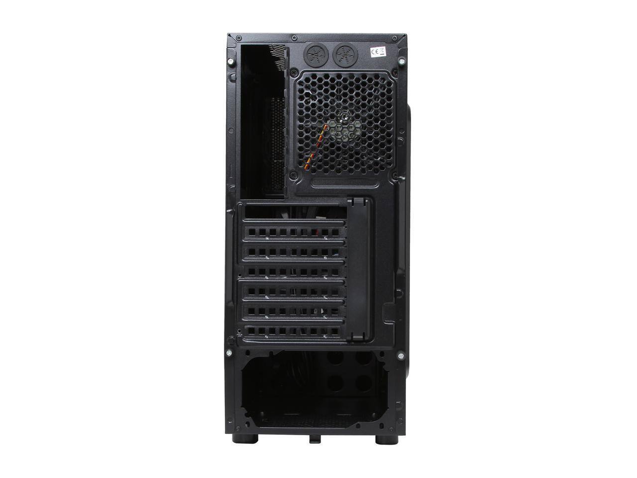 Alt View 10. Thermaltake - Thermaltake Versa H21 Mid Tower Computer Case with USB 3.0 and All-Black Interior(CA-1B2-00M1NN-00) - Black.