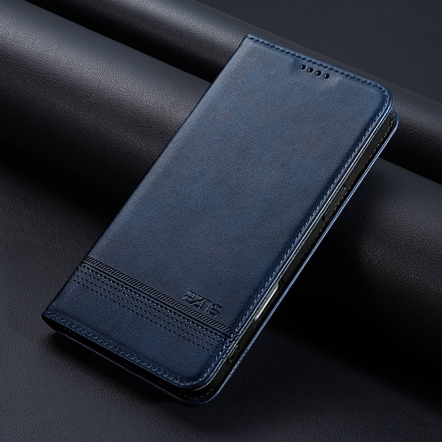 Alt View 5. Dteck - Flip Wallet Case for Apple iPhone 17 Pro,Magnetic Closure Card Slots Kickstand Cover,Shock-Absorbing TPU Cover - Blue.