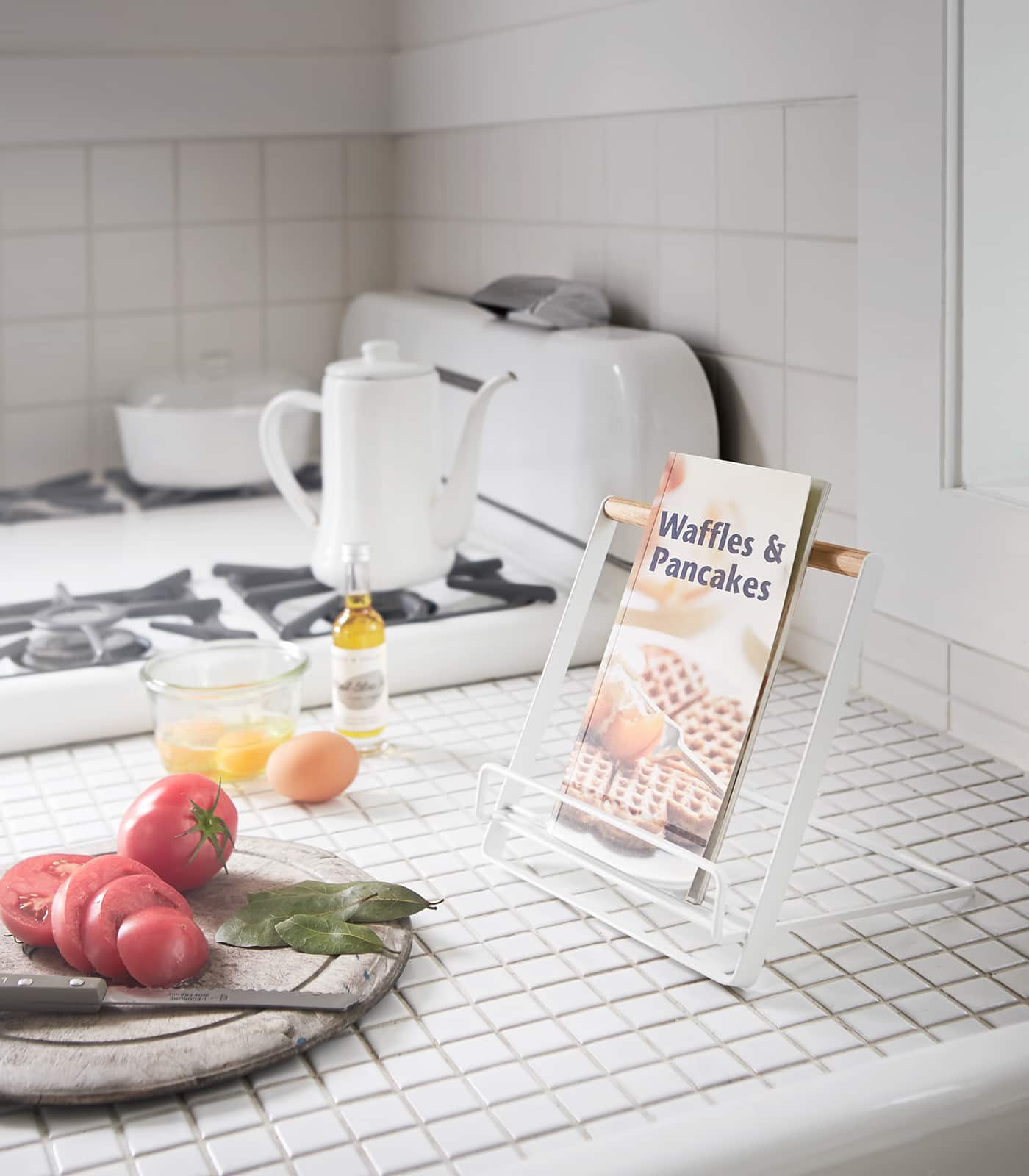 Yamazaki Home - Tablet and Cookbook Stand - White