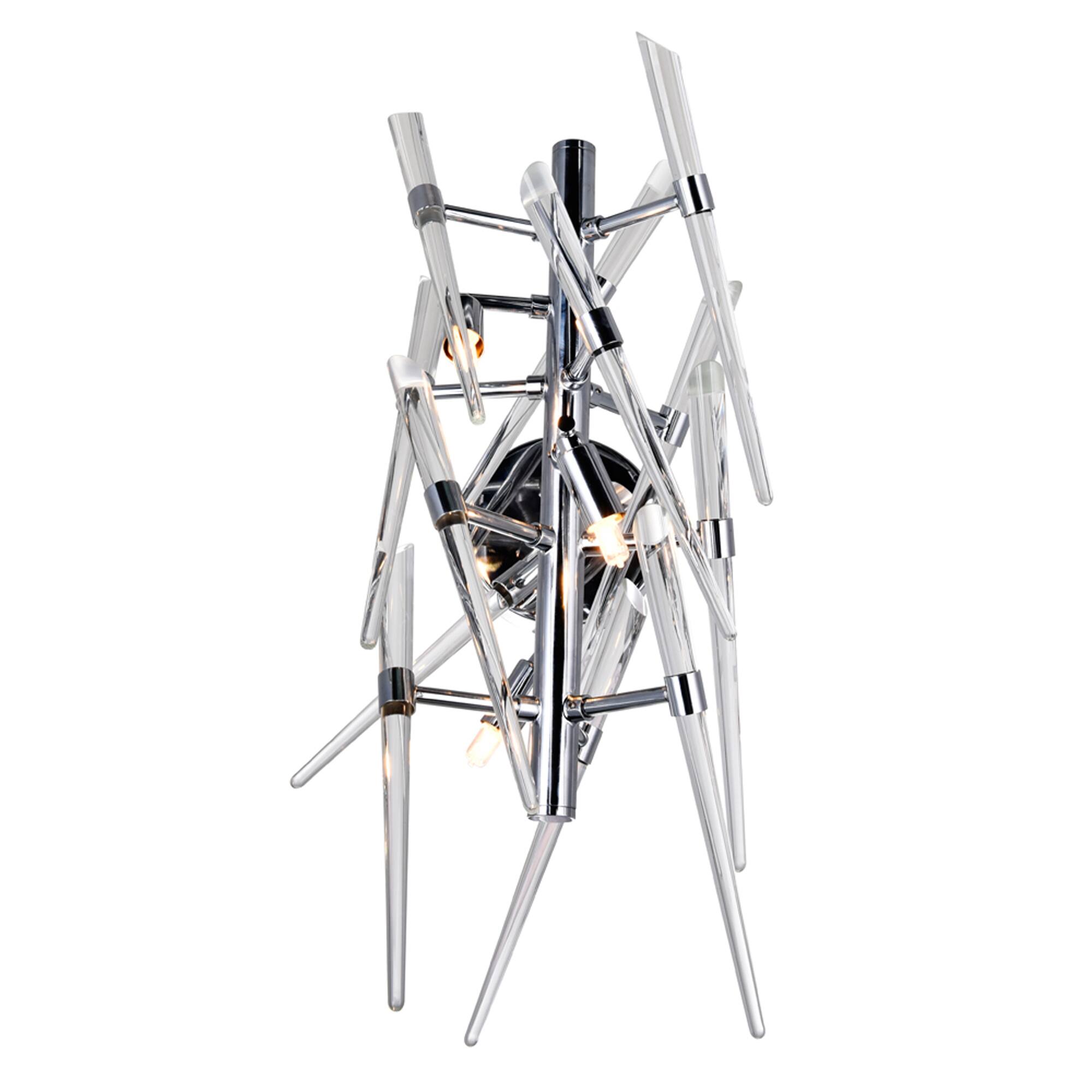 Left. CWI Lighting - Icicle 3 Light Wall Light With Chrome Finish - Chrome.