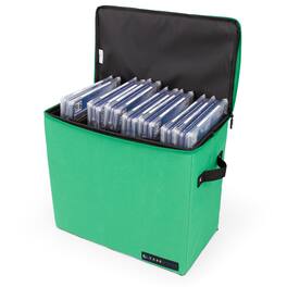 CASEMATIX - Graded Comic Storage Case Holds 28 CGC CBCS Slabs with Dividers & Carry Handles - Bin for Comics Only - Green