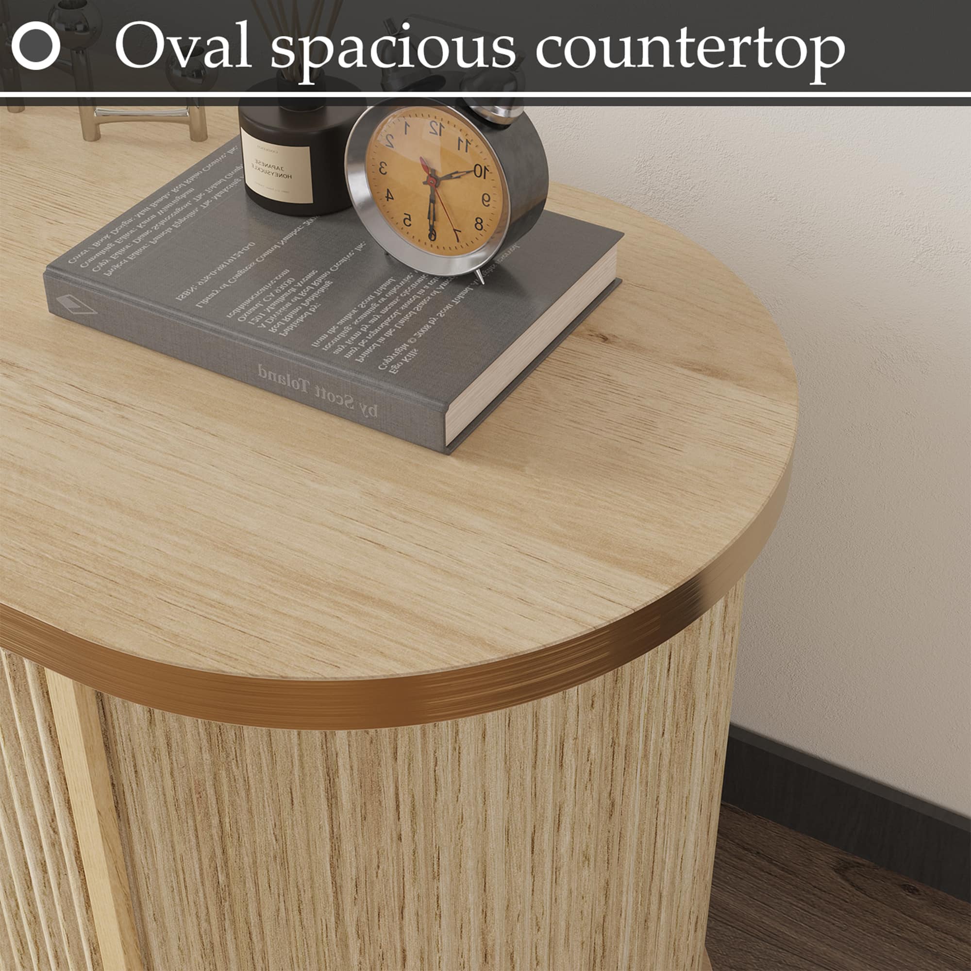O Oval spacious countertop
