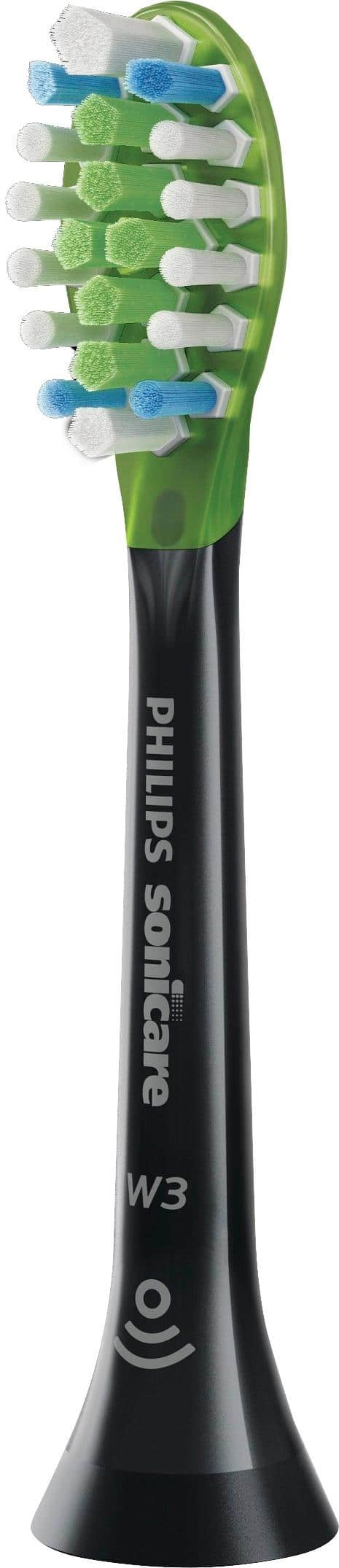 The text on the image reads "PHILIPS sonicare W3". This is a description of the toothbrush, which is a Philips Sonicare electric toothbrush. The W3 refers to the model number of the toothbrush.