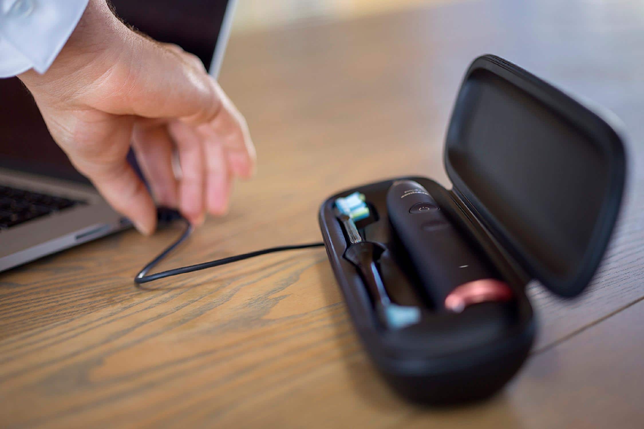 Alt View 15. Philips Sonicare - DiamondClean Smart 9700 Rechargeable Toothbrush - Lunar Blue.