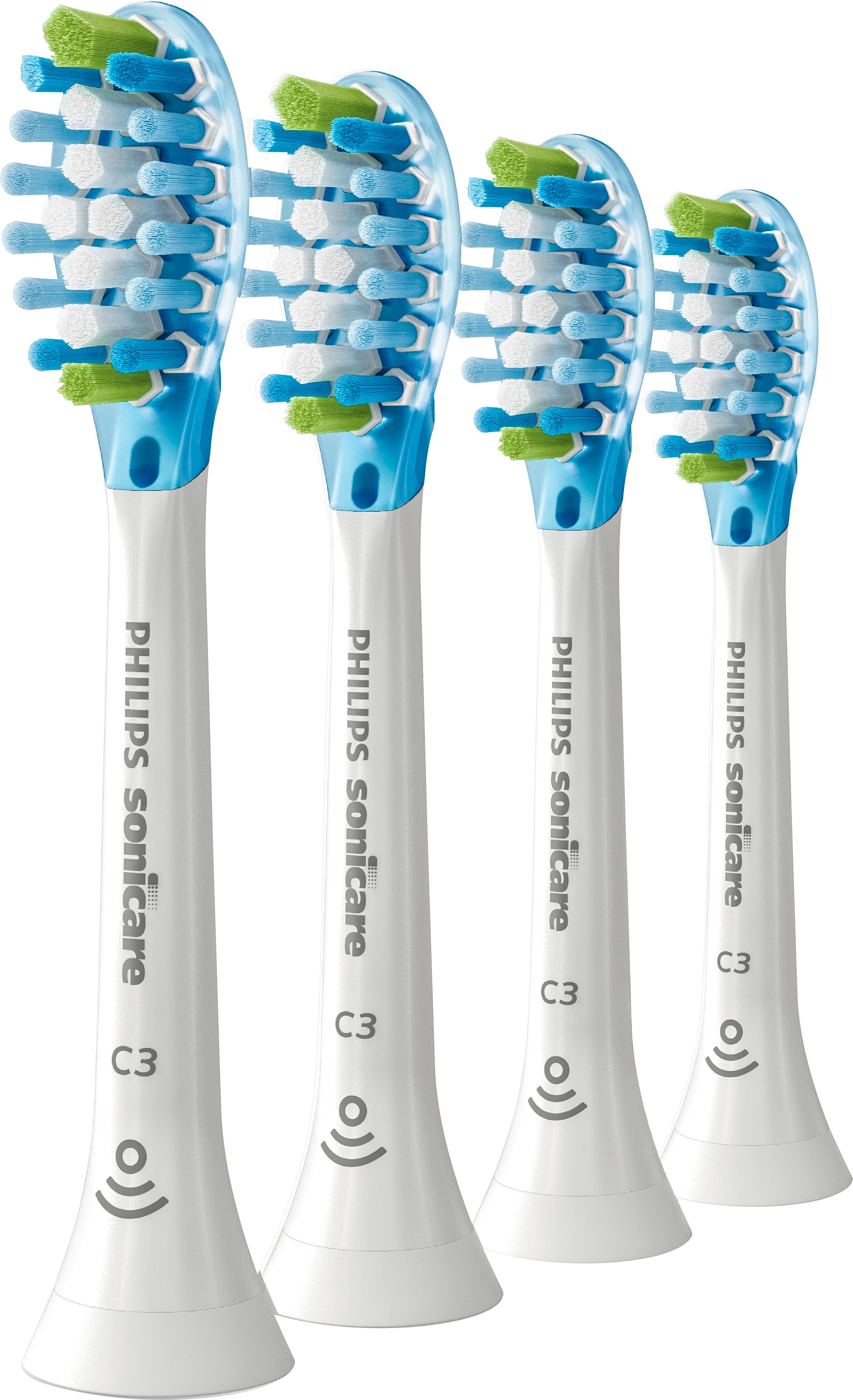 Angle View: Philips Sonicare - Premium Plaque Control Brush Heads (4-Pack) - White