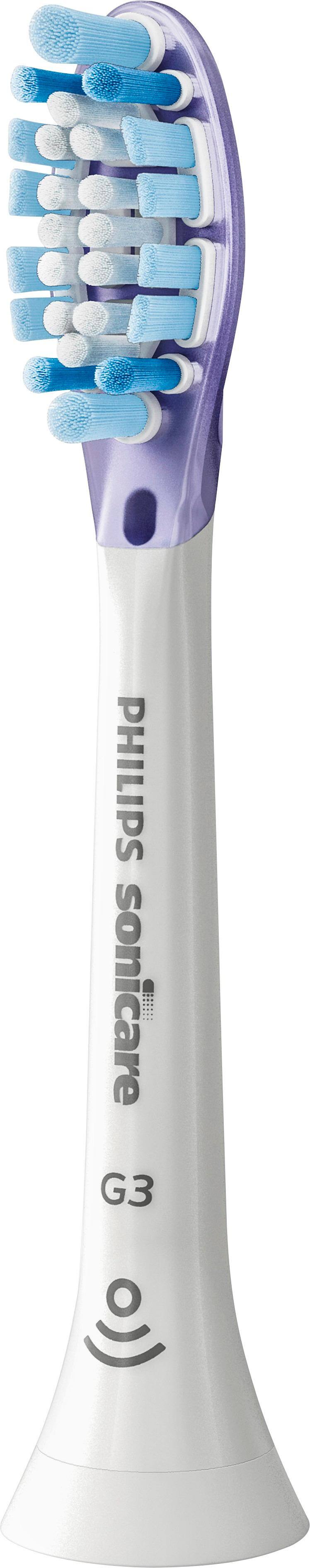 Left. Philips Sonicare - Premium Gum Care Brush Heads (4-Pack) - White.