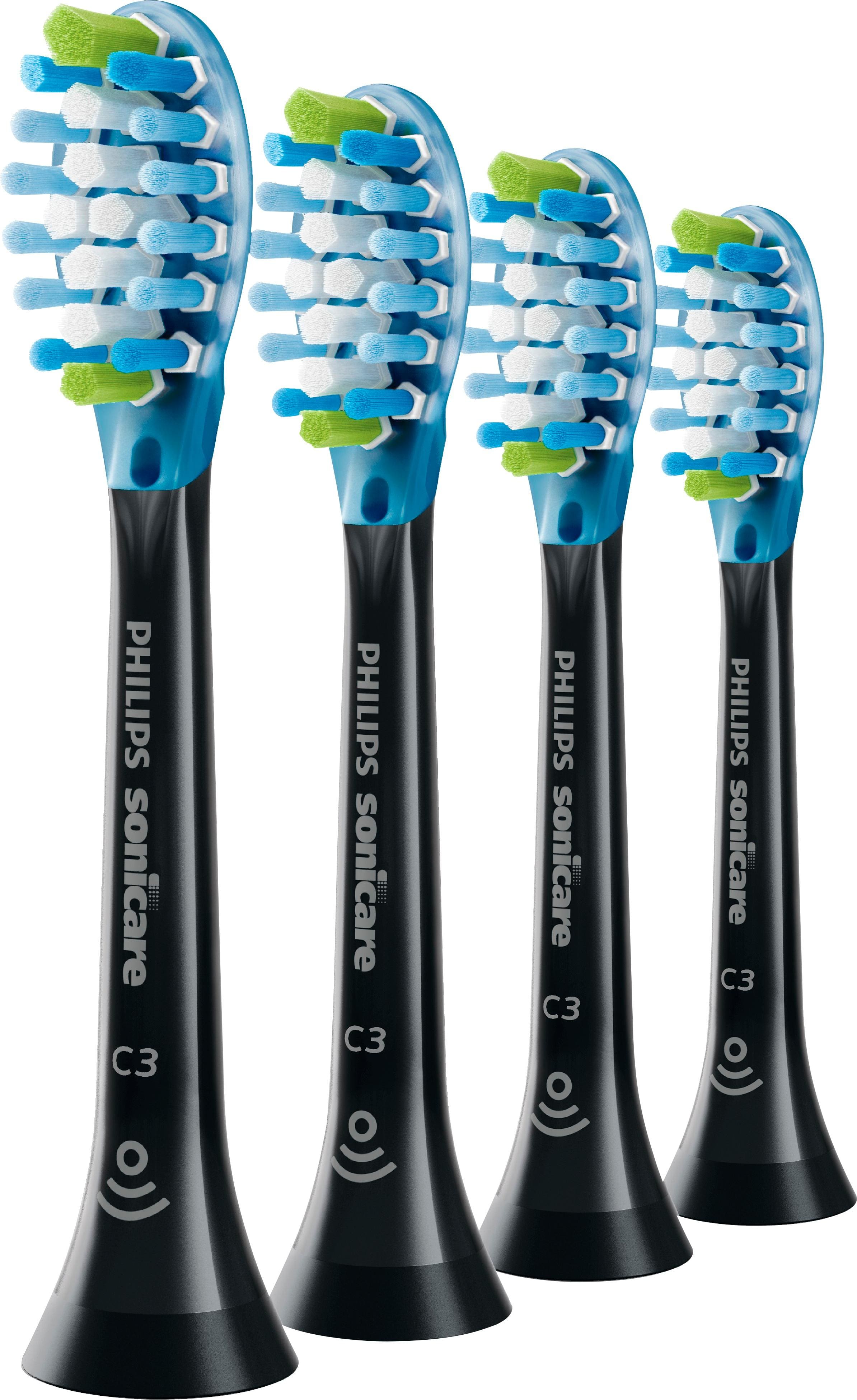 Philips Sonicare - Premium Plaque Control Brush Heads (4-Pack) - Black - Angle_Zoom