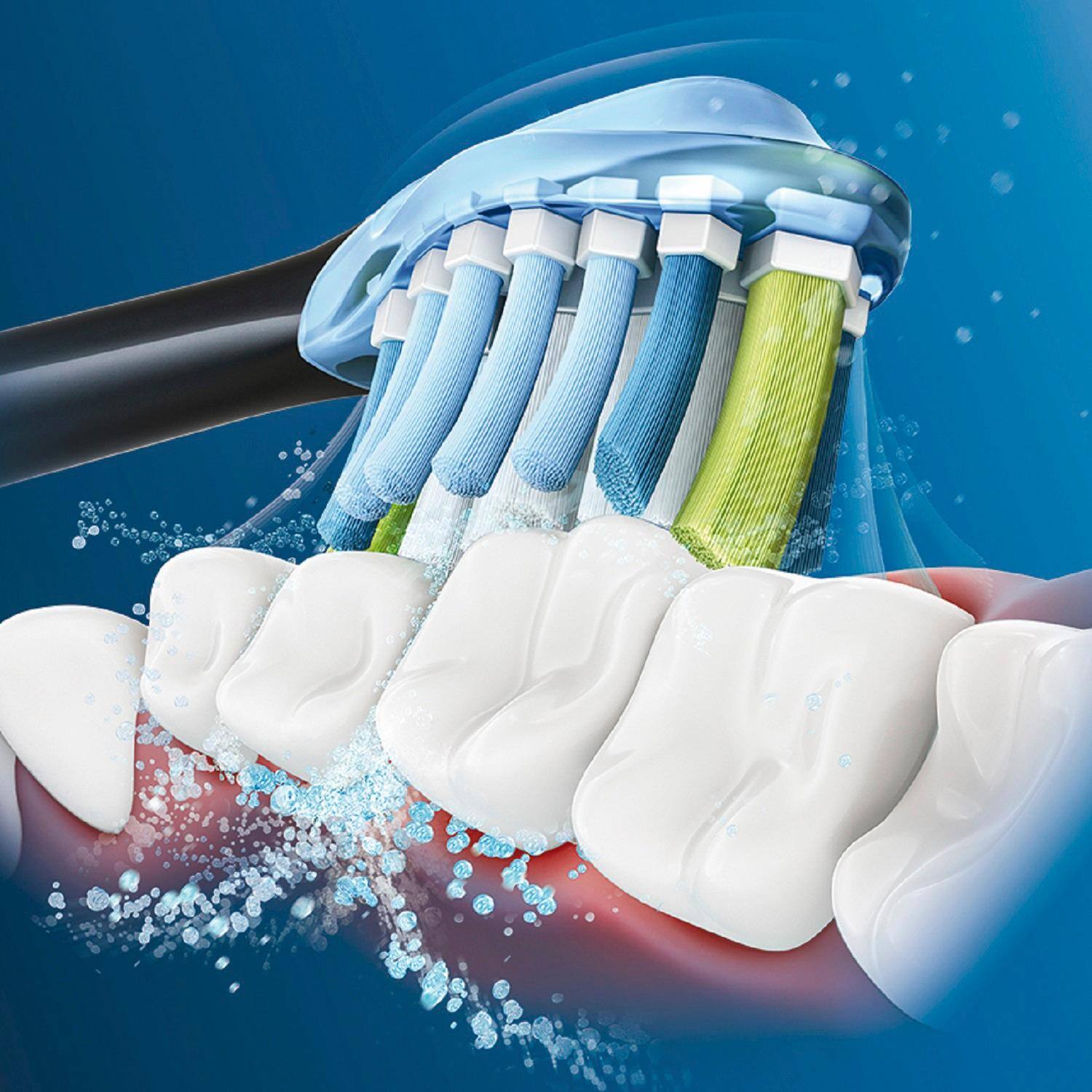 Alt View 12. Philips Sonicare - Premium Plaque Control Brush Heads (4-Pack) - Black.