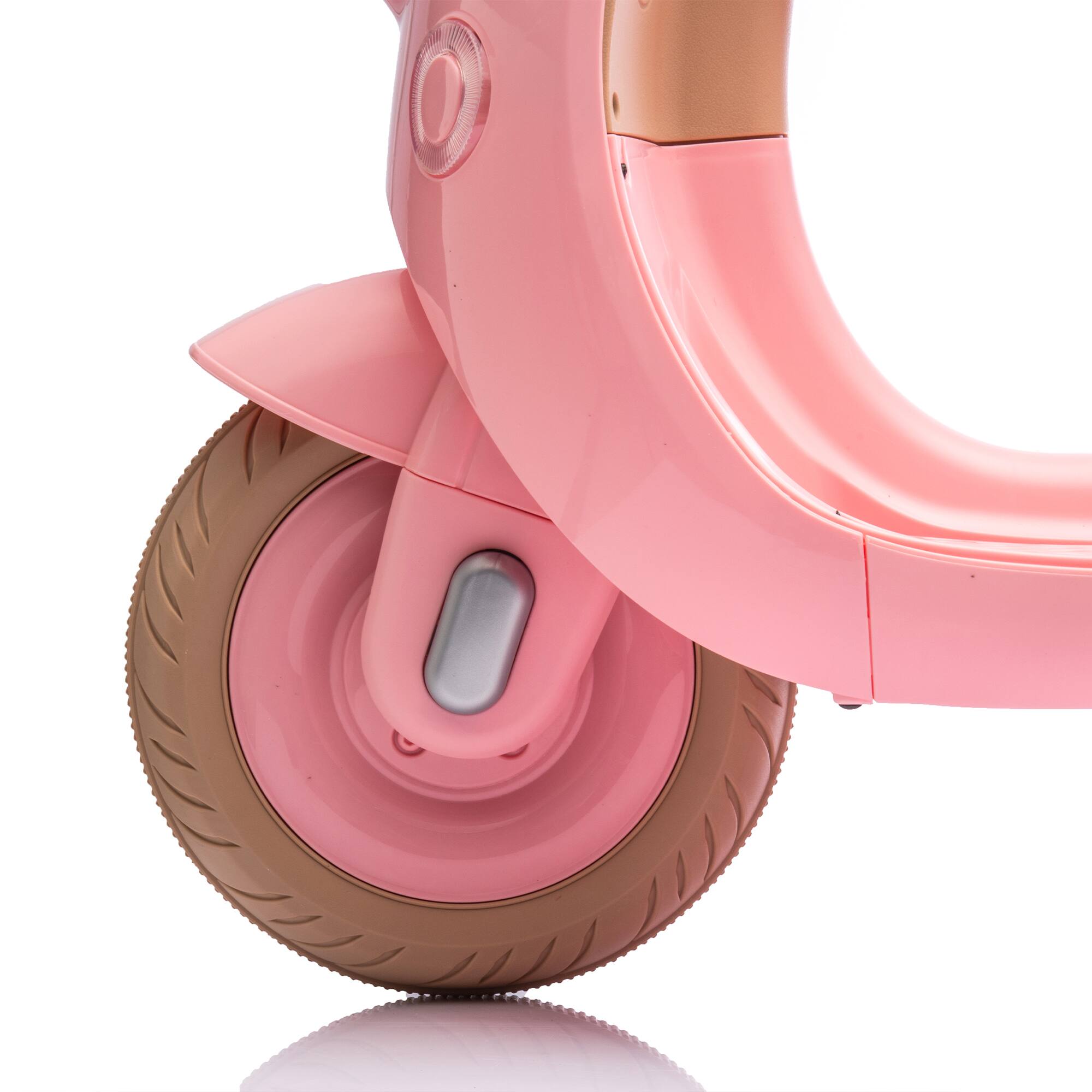 Alt View 4. Aukfa - 12V Two Motors Kids Ride On Motorcycle - Two-Seater with Bluetooth, LED Headlight, Storage Trunk for Ages 3-6.