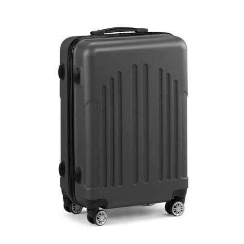 Alt View 2. Winado - 24" Checked Luggage Trolley Case ABS Hardside Medium Suitcase with Double Spinner Wheels & TSA Lock for Travel Business - Dark Gray.