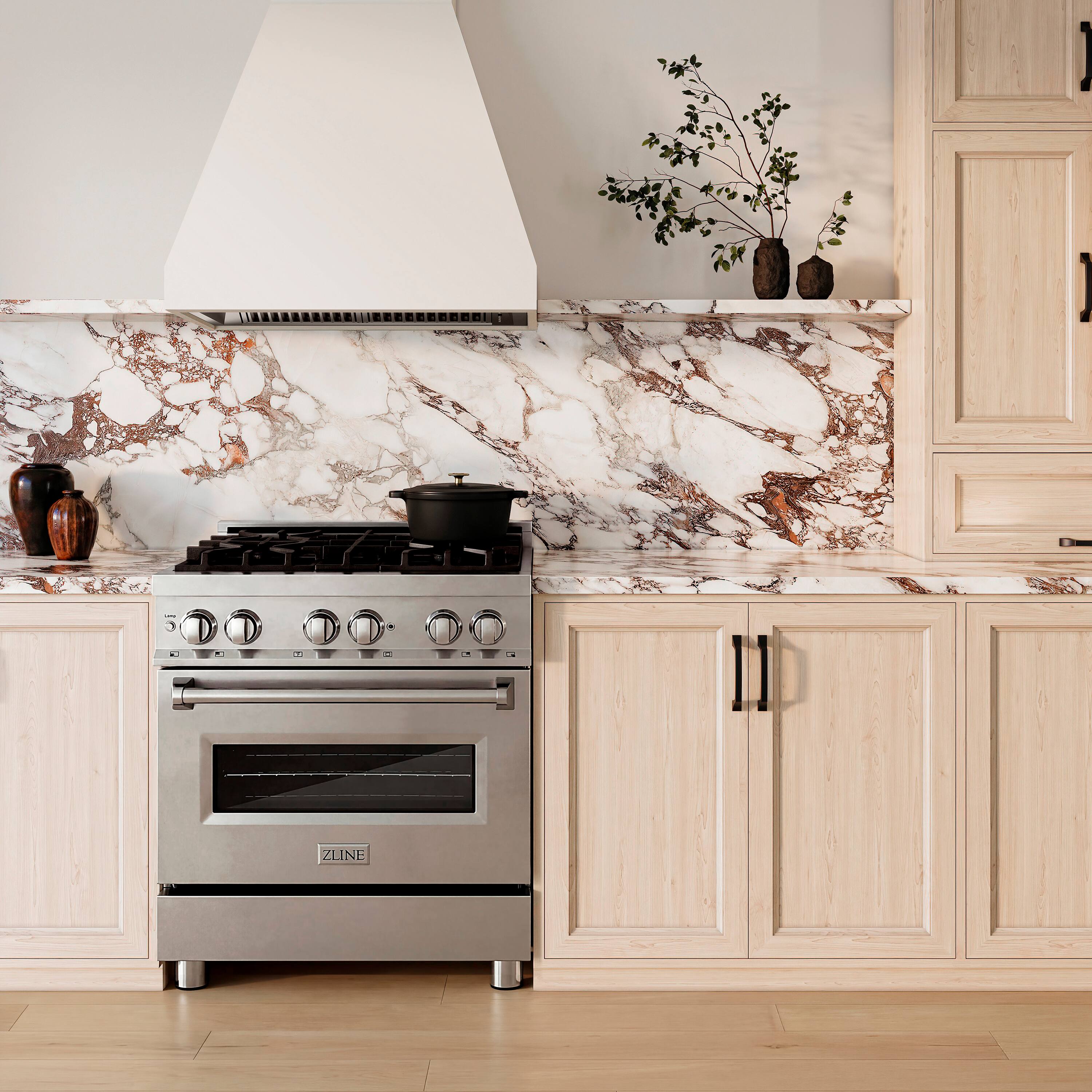 Alt View 2. ZLINE - 30 in. 4.0 cu. ft. Legacy Freestanding Dual Fuel Range with 6 Burners and Electric Convection Oven in Stainless Steel - Stainless steel.