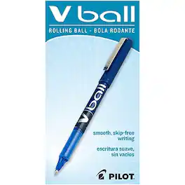 Pilot - VBall Rollerball Pens, Extra Fine Point, Dozen - Blue Ink