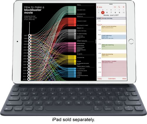 Apple - Smart Keyboard for Apple® iPad®10.2" (7th Generation 2019), 10.5" iPad® Pro and iPad® Air