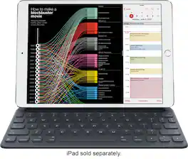 Apple - Smart Keyboard for Apple® iPad®10.2" (7th Generation 2019), 10.5" iPad® Pro and iPad® Air - Black