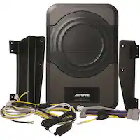 Alpine - 8" Single-Voice-Coil 4-Ohm Loaded Subwoofer Enclosure with Integrated 120W Amp - Black - Front_Zoom