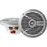 Alpine - 6.5" 2-Way Marine Coaxial Speakers with Poly-Mica Woofer Cones (Pair) - Silver - Front_Zoom