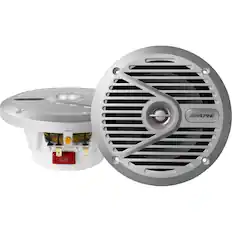 Front. Alpine - 6.5" 2-Way Marine Coaxial Speakers with Poly-Mica Woofer Cones (Pair) - Silver.