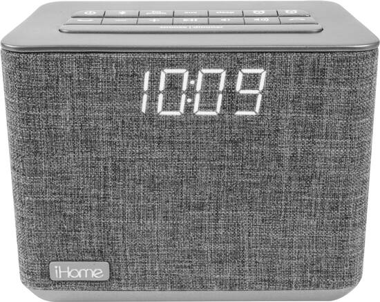 Ihome Fm Dual Alarm Clock Radio Gray Ibt232g Best Buy