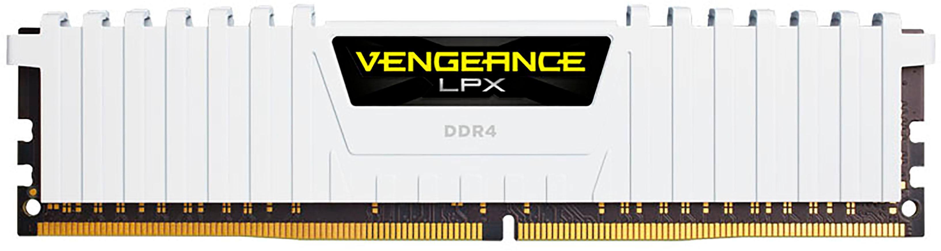 Alt View Zoom 11. CORSAIR - VENGEANCE LPX Series 16GB (2PK 8GB) 3.2GHz DDR4 Desktop Memory - White.