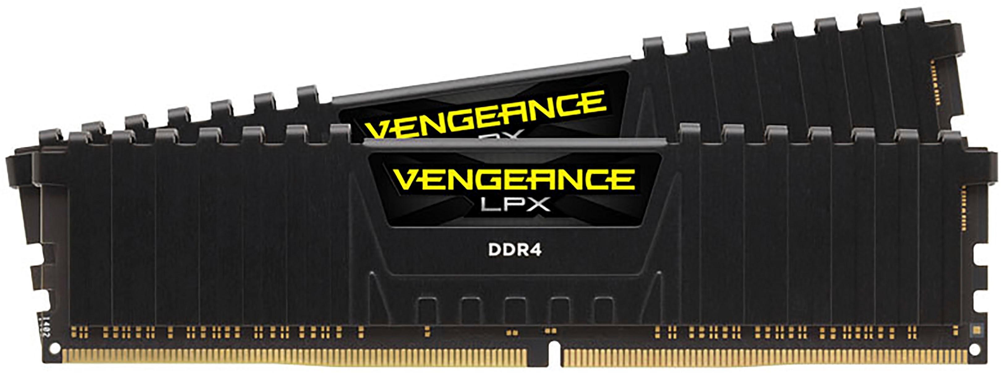 CORSAIR - VENGEANCE LPX Series 16GB (2PK 8GB) 3.0GHz DDR4 Desktop Memory - Black