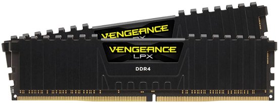 Front Zoom. CORSAIR - VENGEANCE LPX Series 16GB (2PK 8GB) 3.0GHz DDR4 Desktop Memory - Black.