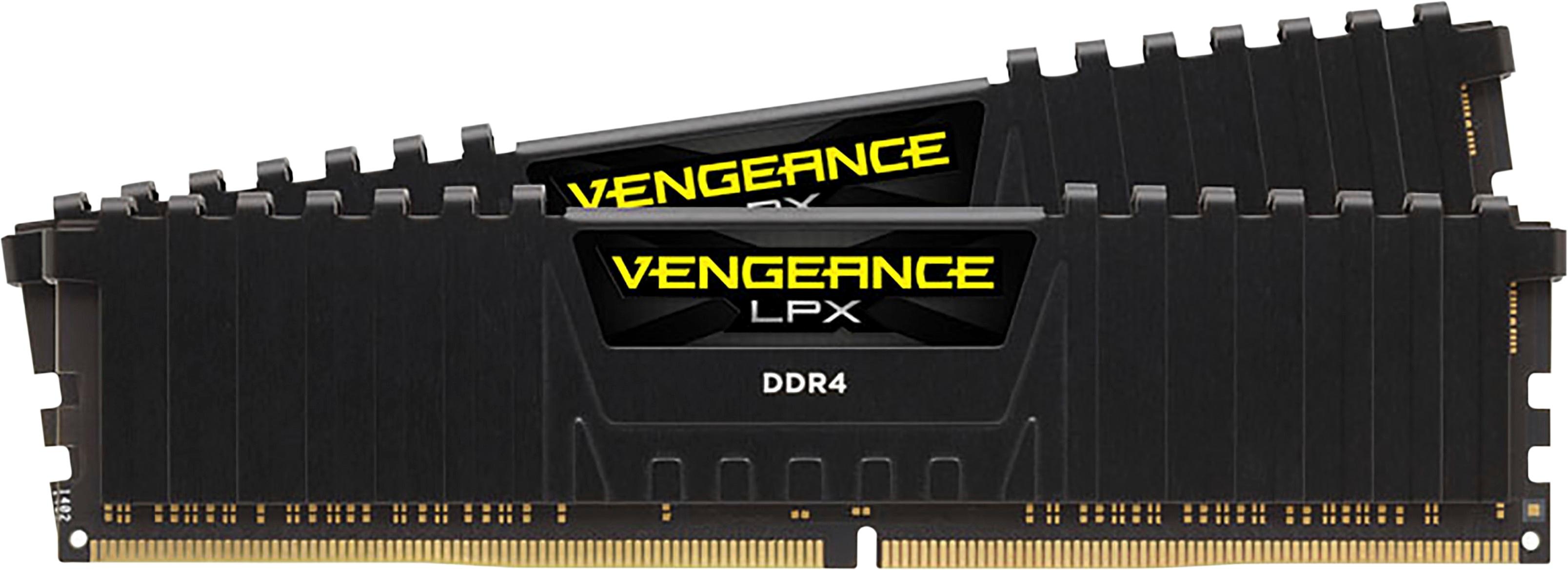 CORSAIR - VENGEANCE LPX Series 16GB (2PK 8GB) 2.4GHz DDR4 Desktop Memory - Black