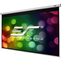 Elite Screens - Manual 100" Manual Wall/Ceiling Mount Projector Screen - White - Front_Zoom