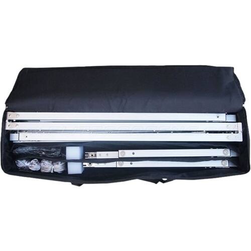 Alt View 17. Elite Screens - Yard Master 2 WraithVeil® Dual Front/Rear Projection Portable Folding-Frame Outdoor Screen, 150" Diag,16:9,OMS150H2-DUAL - Black trim/silver frame.