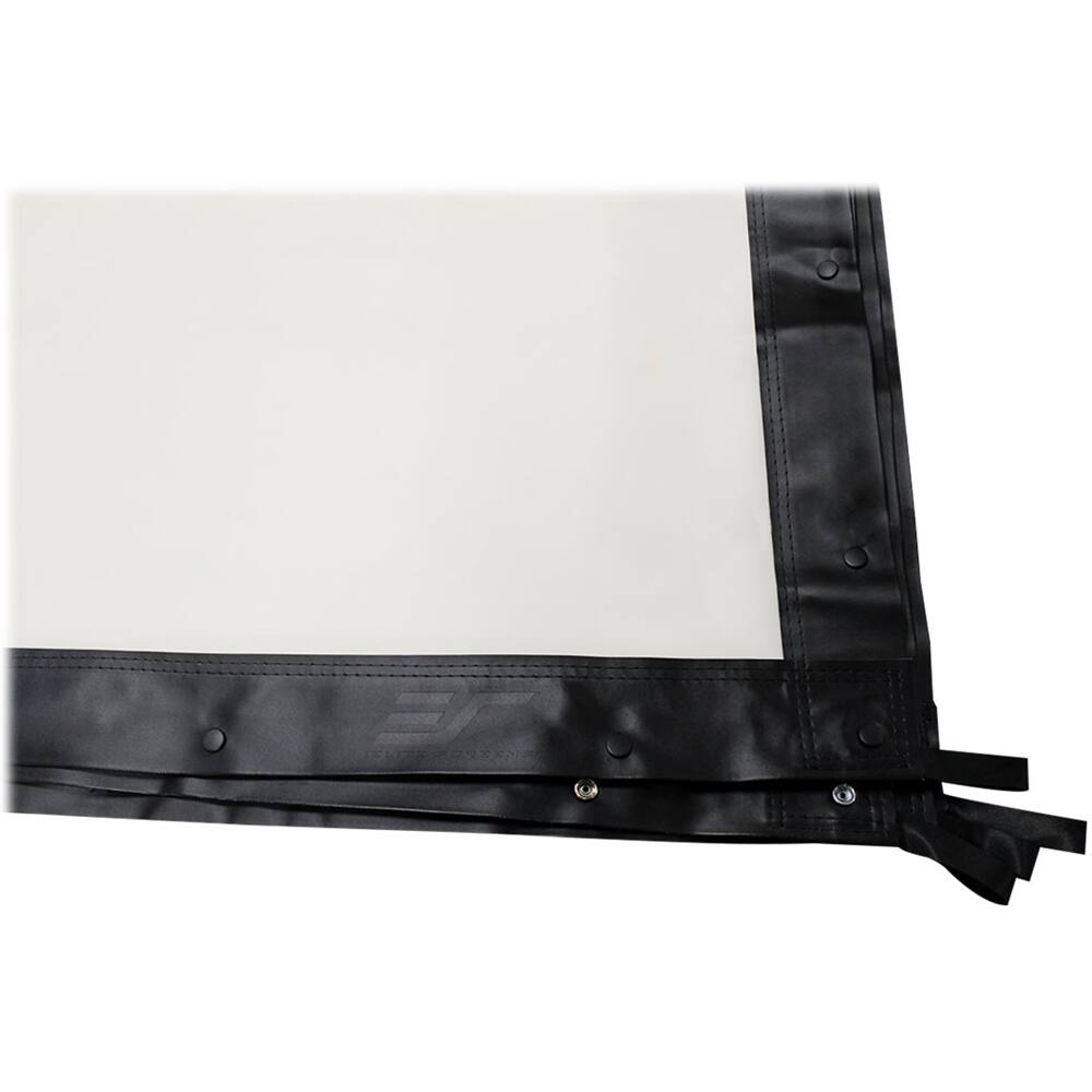 Alt View 11. Elite Screens - Yard Master 2 WraithVeil® Dual Front/Rear Portable Folding-Frame Outdoor Screen, 180" diag., 16:9, OMS180H2-DUAL - Black trim/silver frame.