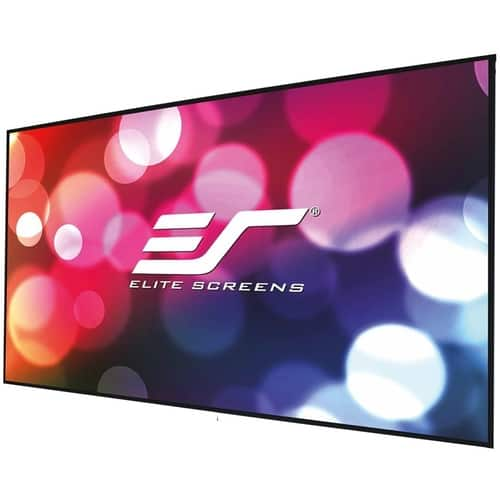 Elite Screens Aeon 135" 16:9 EDGE FREE Borderless Fixed Frame Ambient Ceiling Light Rejecting Projector Screen 4K 3D Ready CineGrey3D Projection Material 