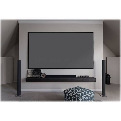 Alt View 11. Elite Screens - Aeon CineGrey 3DÂ®, 135" D,16:9, Ceiling Ambient Light Rejecting EDGE FREE Fixed Frame Std Long Throw Screen AR135DHD3 - Black.
