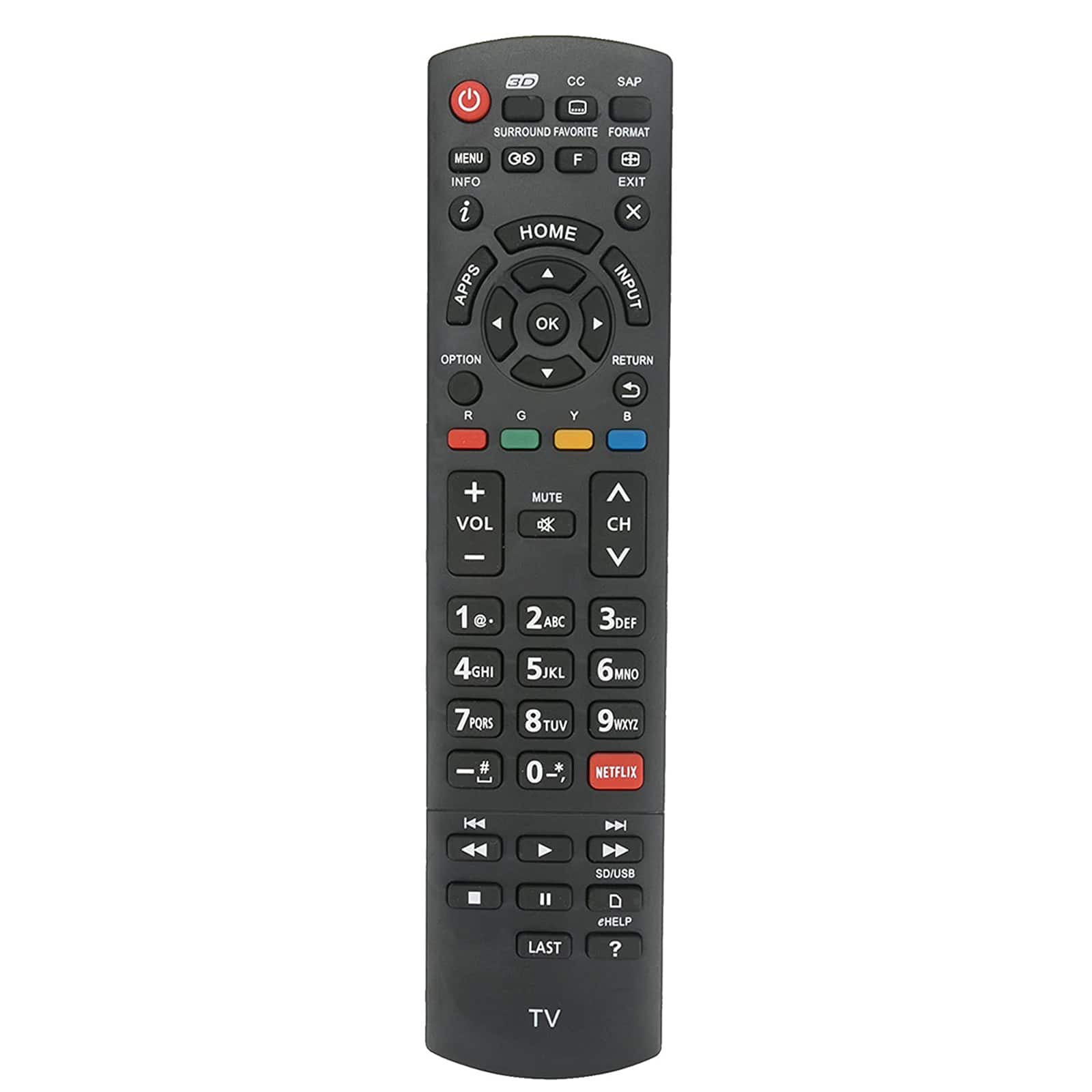 ZdalaMit - New N2QAYB000925 Replacement Remote Control fit for Panasonic TV sub N2QAYB000926J - Black