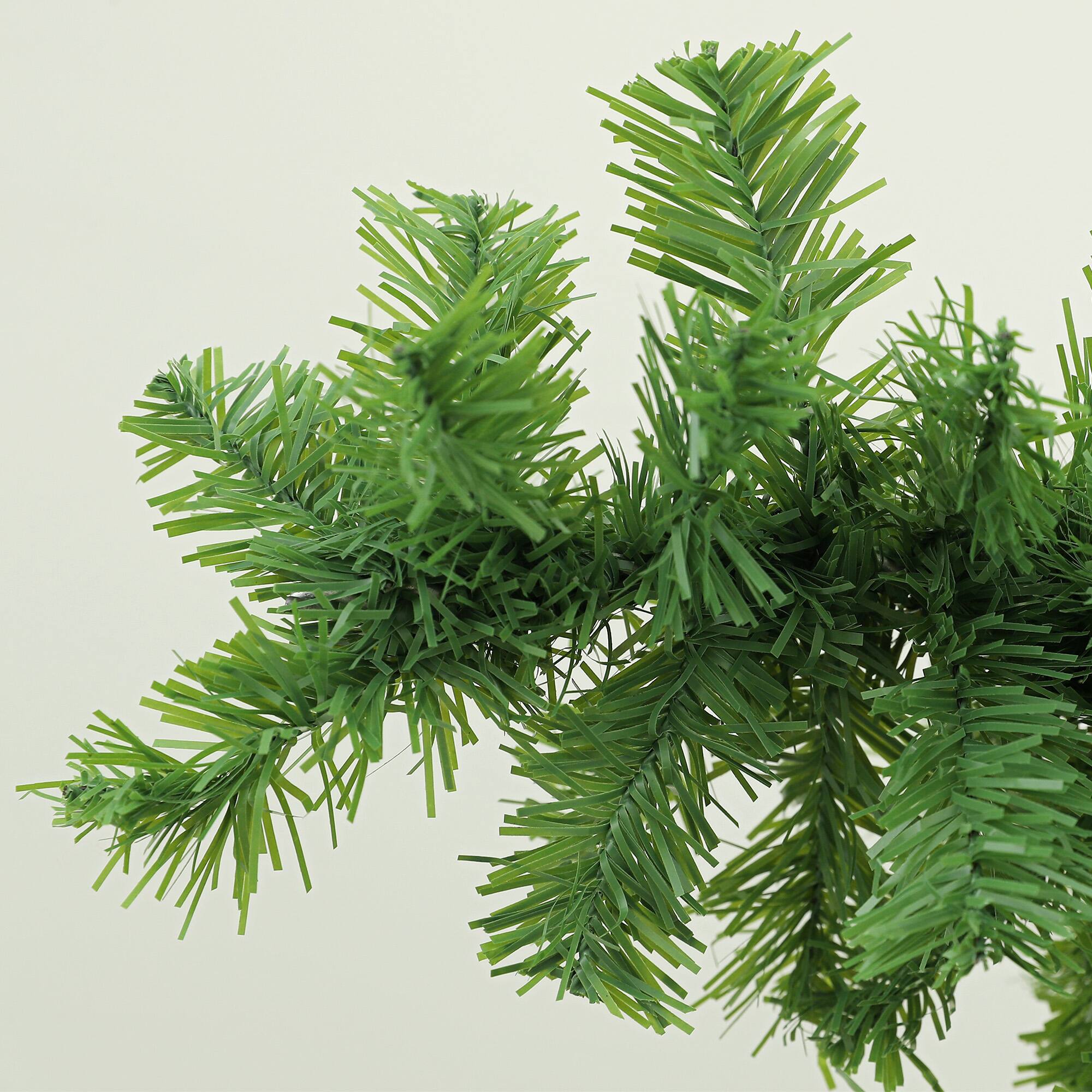 Alt View 8. Homcom - Whimsical Pencil Christmas Tree, Slim Artificial, Bendable Top, 400 Branch Tips, Indoor Holiday Decor - green.