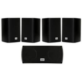 Acoustic Audio by Goldwood - AA351B and AA32CB Mountable Indoor Speakers Home Theater 5 Speaker Set - Black