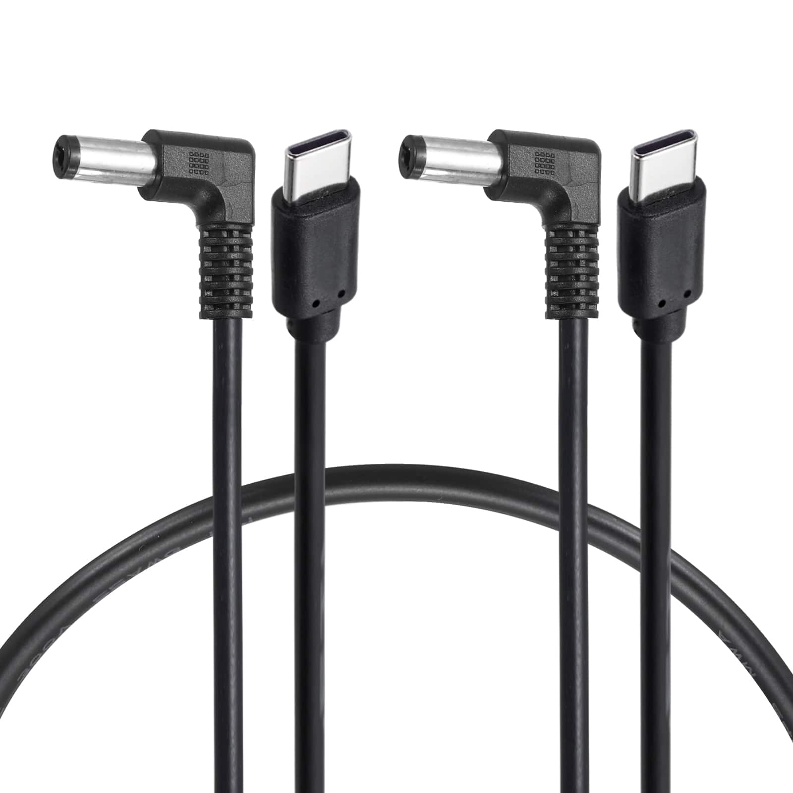 Unique Bargains - USB C to DC Power Cable, 12V 3A 36W, 5.5x2.1mm, PD Trigger for Laptop/Monitor/Security Camera, 2pcs - Black