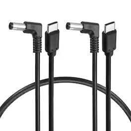 Unique Bargains - USB C to DC Power Cable, 12V 3A 36W, 5.5x2.1mm, PD Trigger for Laptop/Monitor/Security Camera, 2pcs - Black