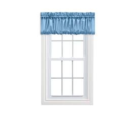 Ellis Curtain - Ellis Stacey 1.5" Rod Pocket High Quality Fabric Solid Color Window Balloon Valance 60"x15" - Slate