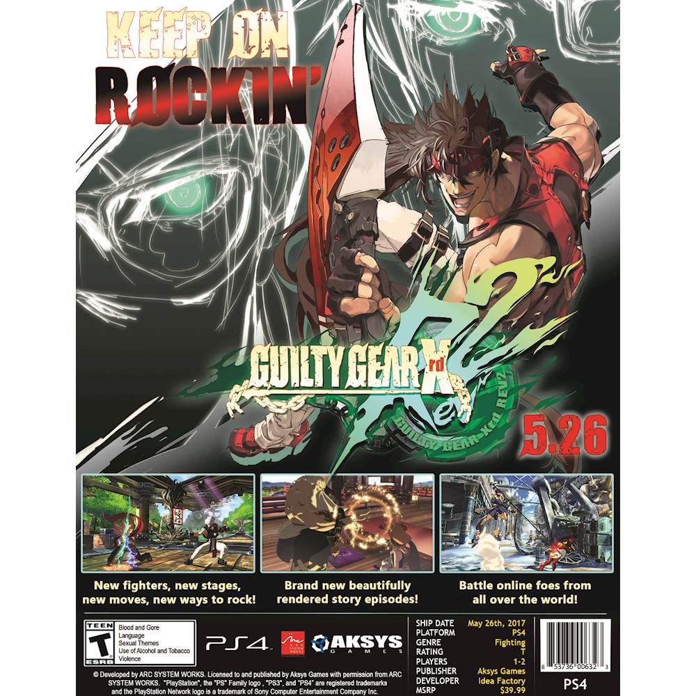 Best Buy Guilty Gear Xrd Rev 2 Standard Edition Playstation 4 Ps4 013